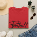 Football Mom T‑Shirt — Heart Football Mom Tee, Game Day Mom Gift