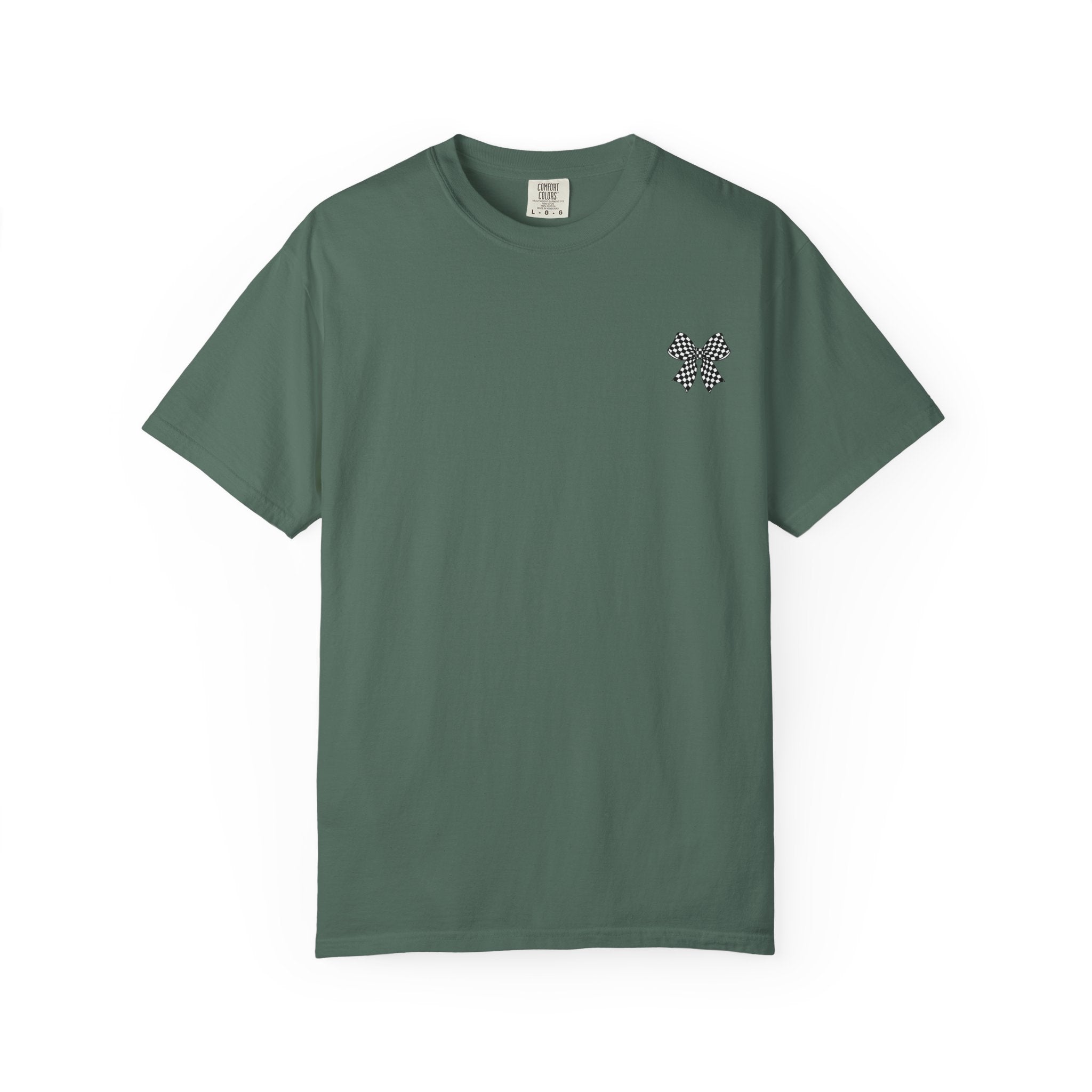 Cheer Mom T-Shirt — Checkerboard Pom-Pom Spirit Tee