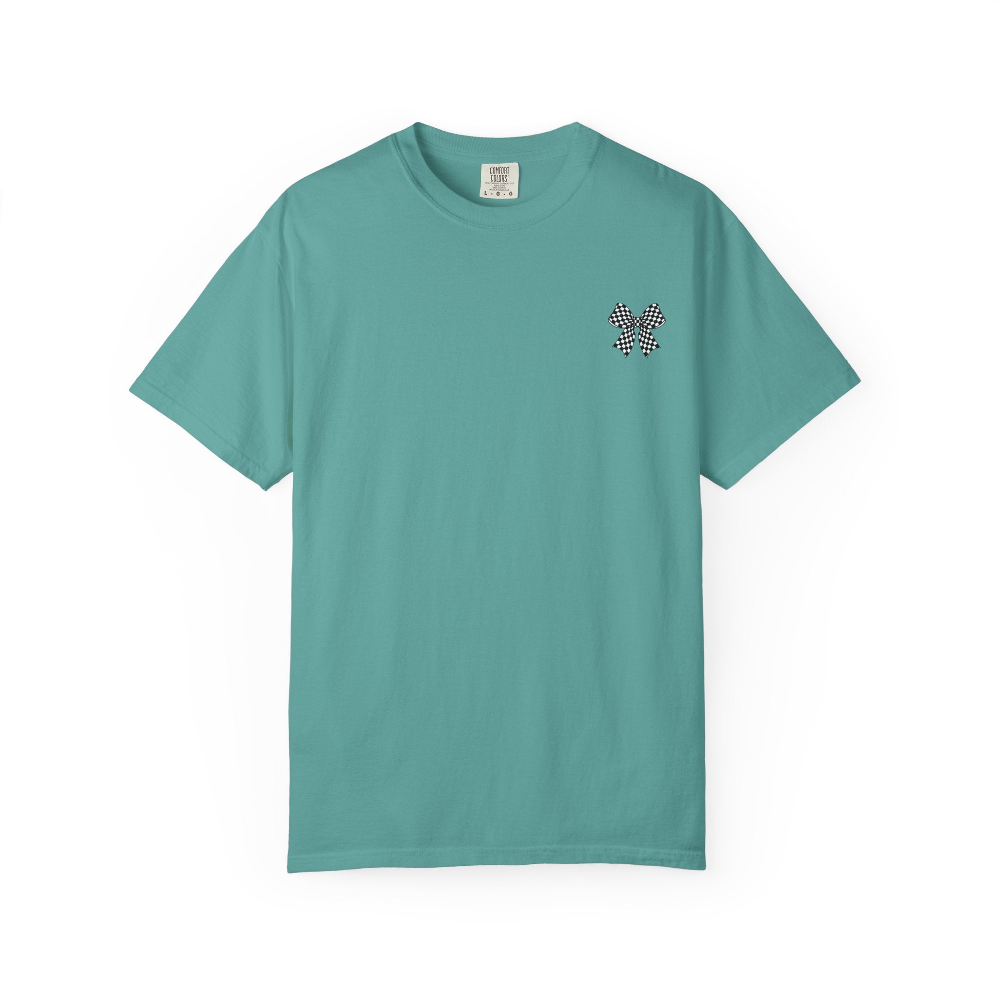 Cheer Mom T-Shirt — Checkerboard Pom-Pom Spirit Tee