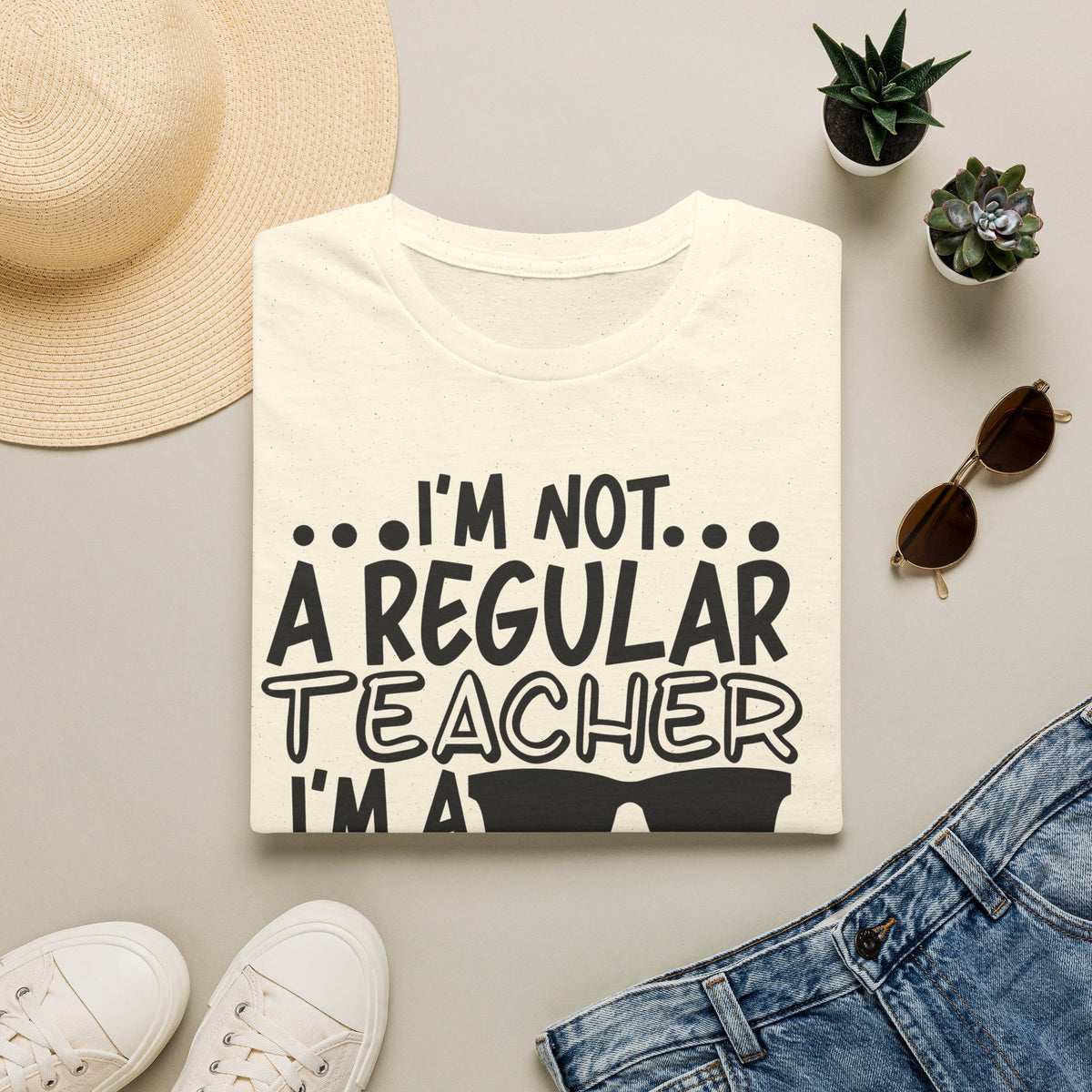 Cool Teacher T-Shirt — "I'm Not a Regular Teacher, I'm a Cool Teacher"