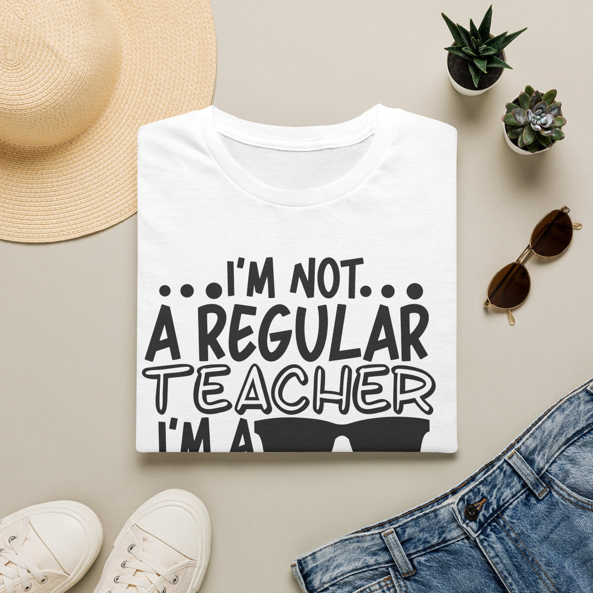 Cool Teacher T-Shirt — "I'm Not a Regular Teacher, I'm a Cool Teacher"