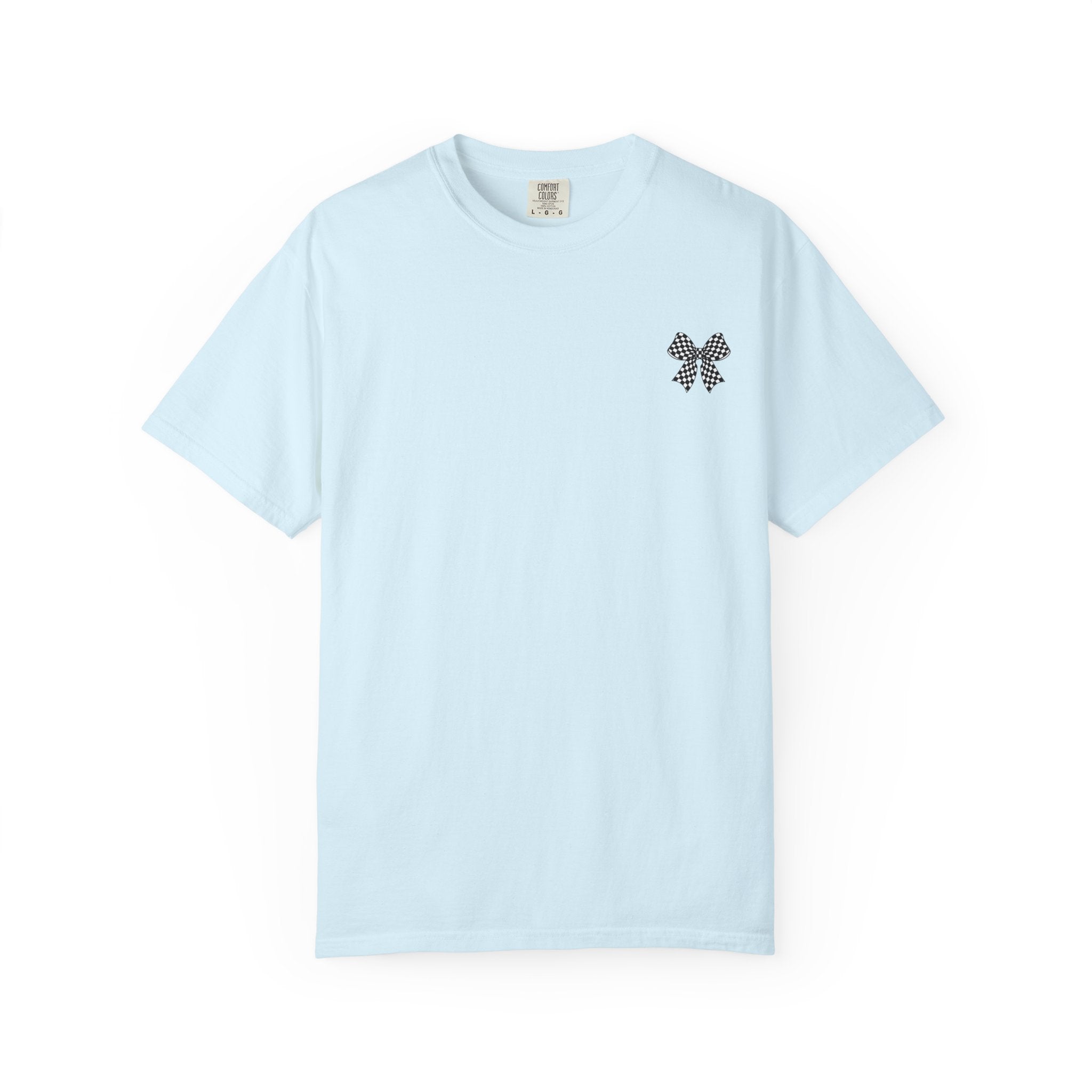 Cheer Mom T-Shirt — Checkerboard Pom-Pom Spirit Tee