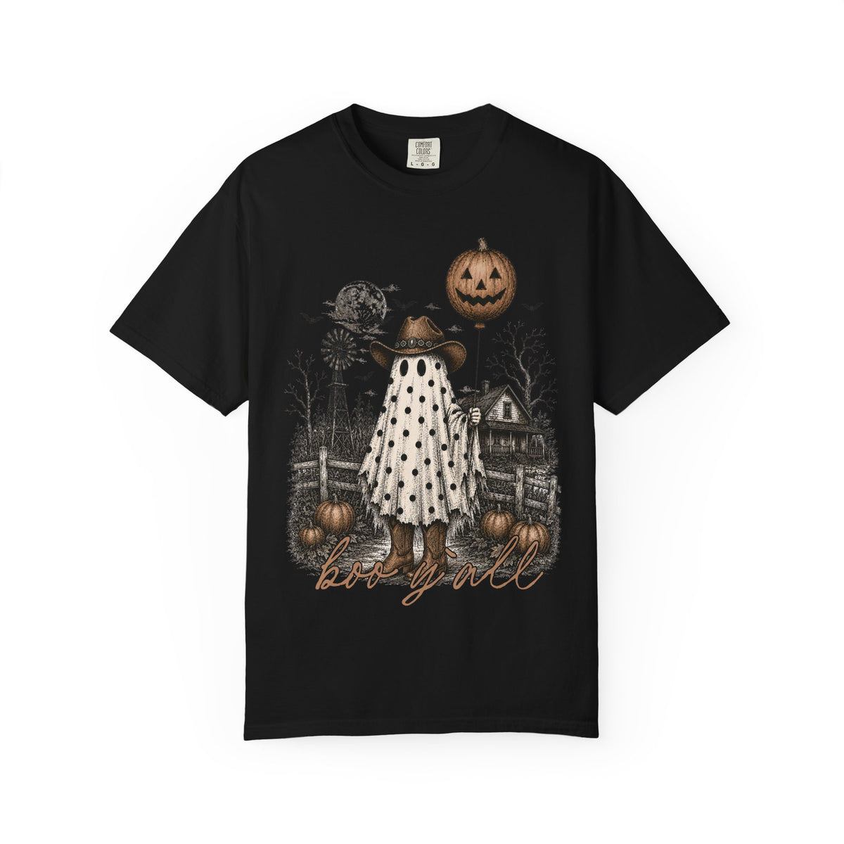 Halloween Ghost Shirt — Vintage Pumpkin Patch "Born To Spook" Tee