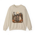 Halloween Pumpkin Patch Crewneck Sweatshirt — Vintage Scarecrow Moon Graphic